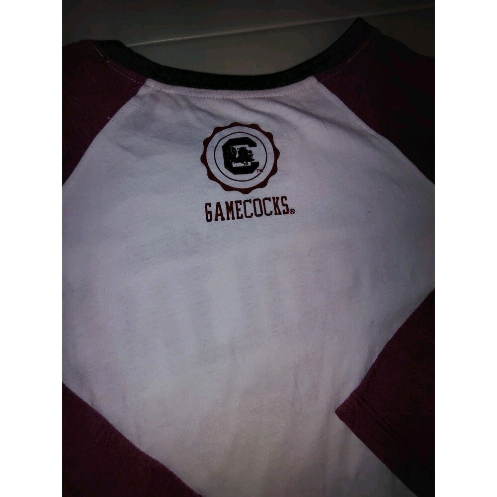 Three Square South Carolina Gamecocks Baseball Tee Shirt Raglan XL Burgundy... - Picture 10 of 11